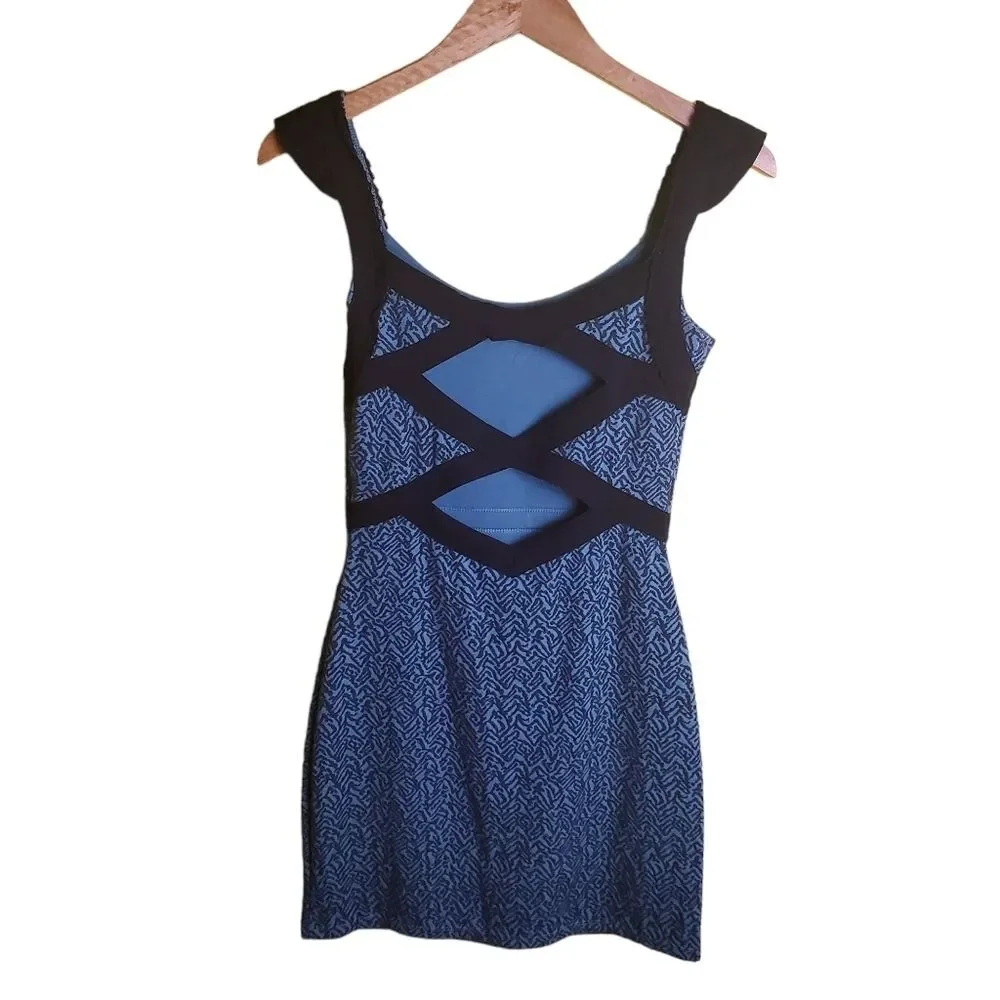 Free People Patterned Bodycon Dress Size XS